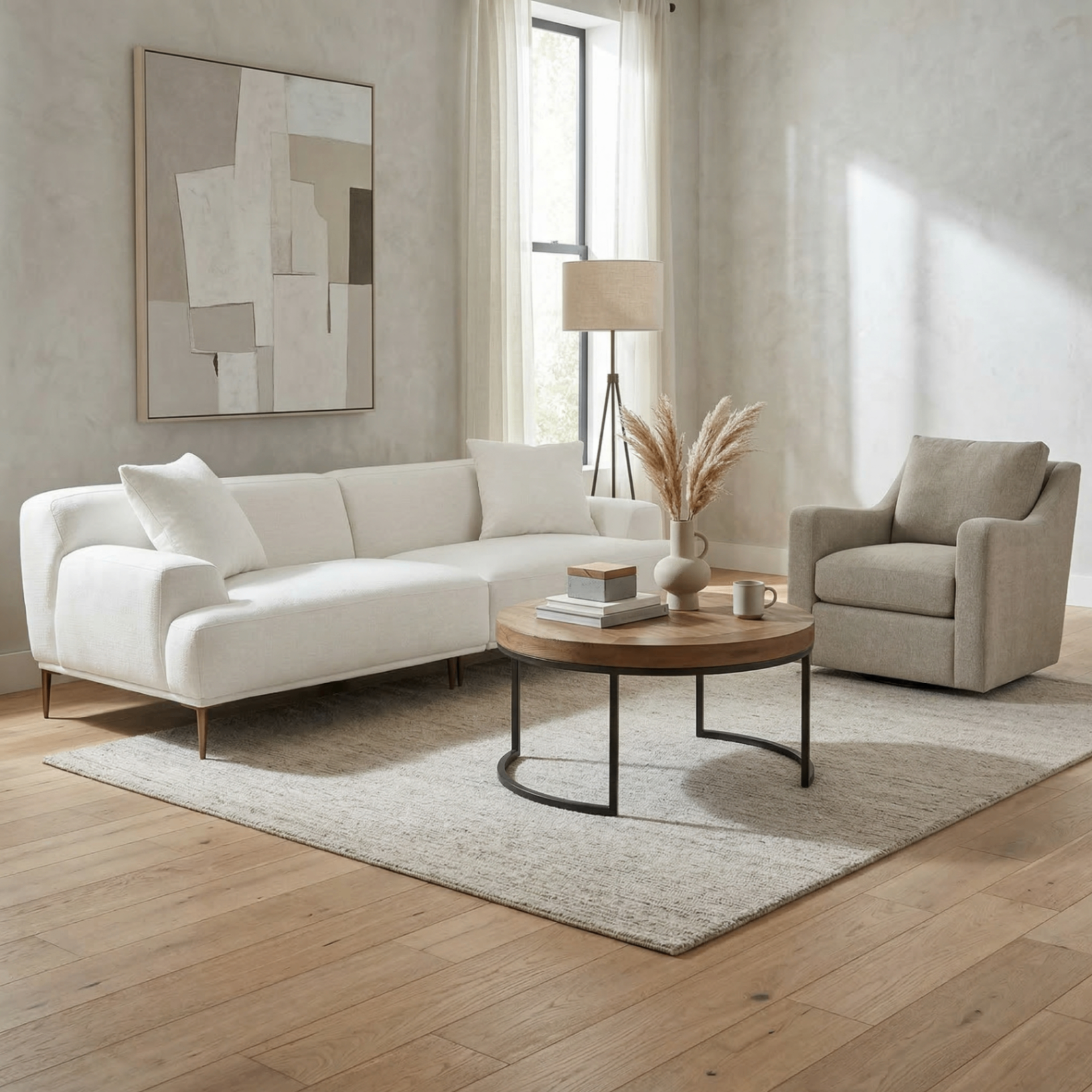 Room with recommended furniture placed