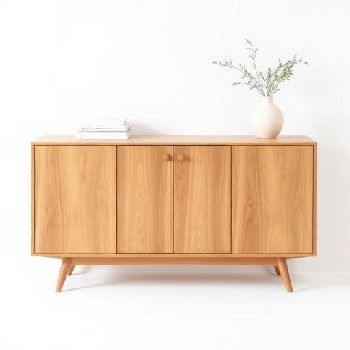 Ilo Media Sideboard, Blackened steel and oak